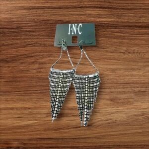 I.N.C. Silver bling tassel earrings